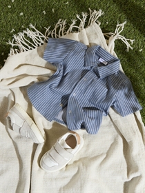 NAME IT Kortærmet Baby Skjorte Helmar Blue Mirage